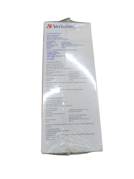 Verbatim 500GB External Hard Drive USB 2.0 Q
