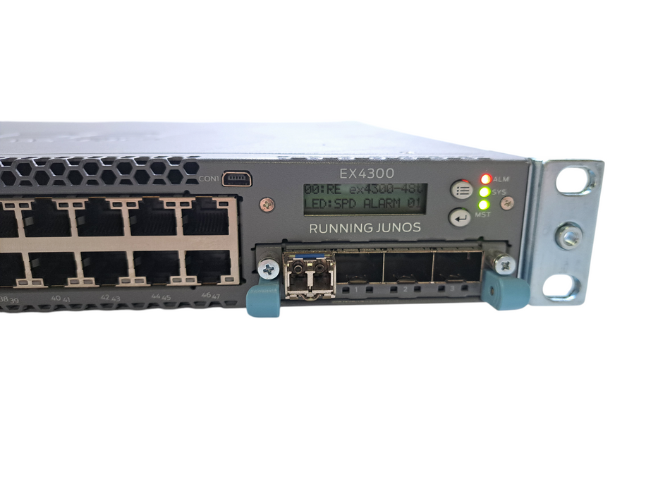 Juniper EX4300-48T 48-Port Gigabit Switch 4x 10G SFP+, 4x 40G QSFP+ 2x PSU )