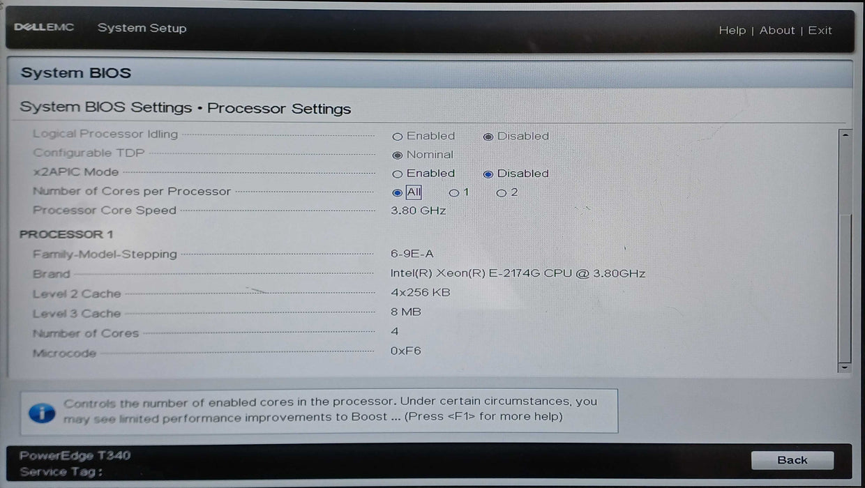 Dell PowerEdge T340 8x3.5", Xeon E-2174G, 48GB DDR4, PERC H330, 4x2TB SAS