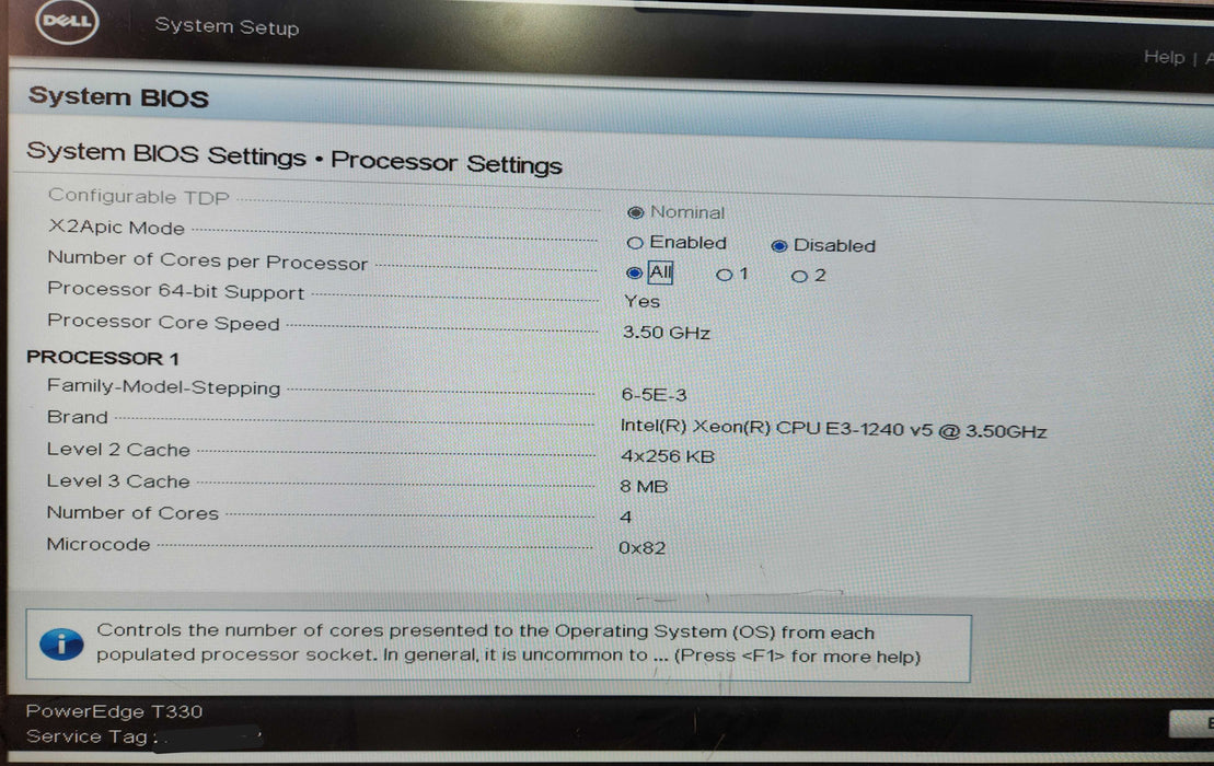 Dell PowerEdge T330 8x3.5", Xeon E3-1240 v5,16GB DDR4, No HDD, NO RAID