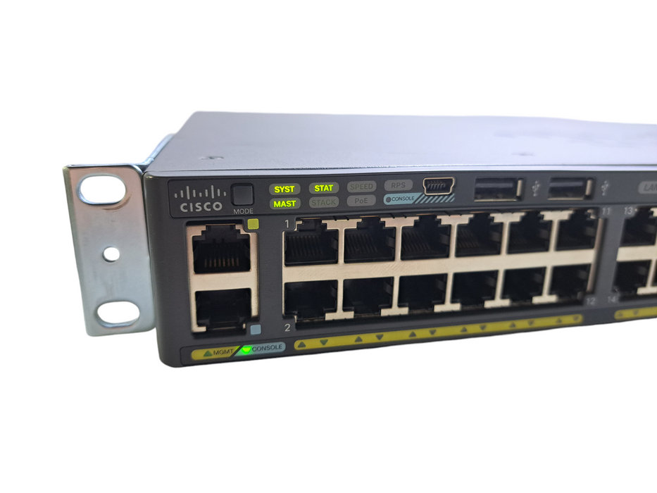 Cisco WS-C2960X-48FPS-L V06 | 48 Port Gigabit PoE+ 740W Switch | 4x SFP