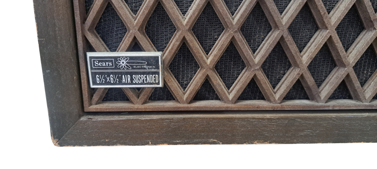 Pair of Vintage Sears 6.5-inch Air Suspension Speakers