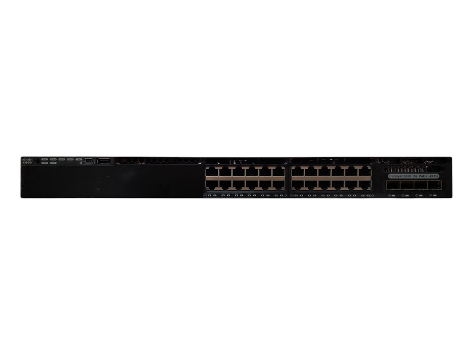 Cisco WS-C3650-24PS-S, 24-Port Gigabit PoE+, 4x SFP Switch, 640W PSU