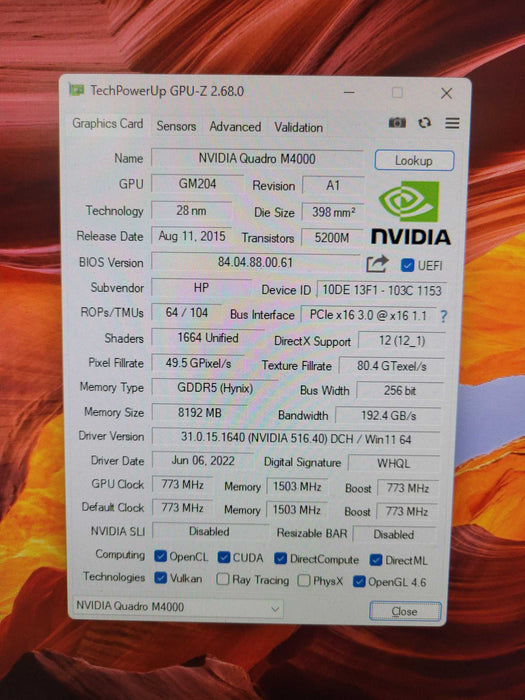 NVIDIA Quadro M4000 8GB GDDR5 Graphics Card 4x Display Port !
