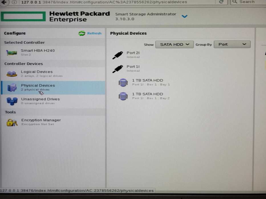 HP DL20 G9 1U, Xeon E3-1240 v6 3.70GHz 16GB DDR4 B140i/H240, 2x 1TB HDDs Q_