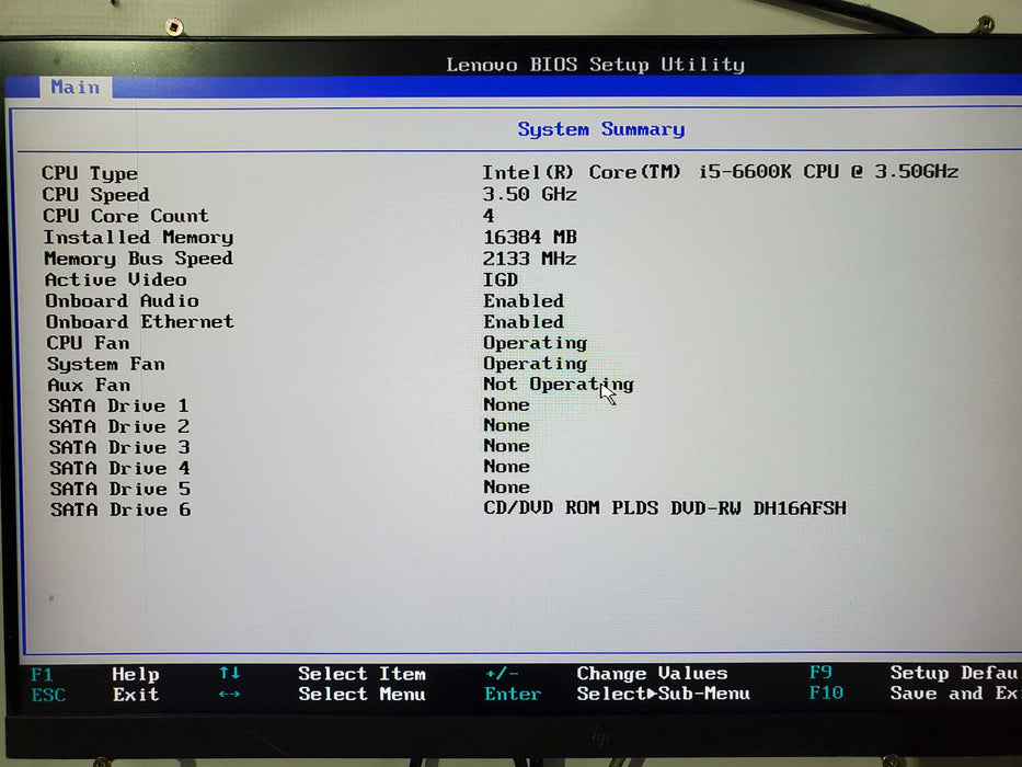 Lenovo ThinkStation P320 i5-6600K @3.50GHz, 16GB RAM, No SSD, No OS