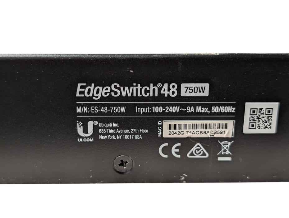 Ubiquiti EdgeSwitch 48 750W ES-48-750W 48-Port PoE Gigabit Switch READ  Q-