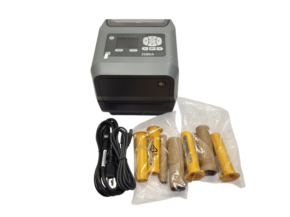 Zebra ZD620-203dpi Direct Thermal Label and Barcode Printer ZD62142-T01L01EZ No AC $