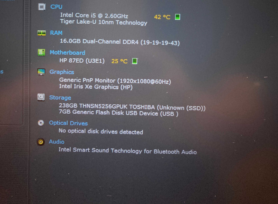 HP ProBook 650 G8 Core i5-1145G7@2.60GHz vPRO 16GB RAM 256GB SSD Q Lap200