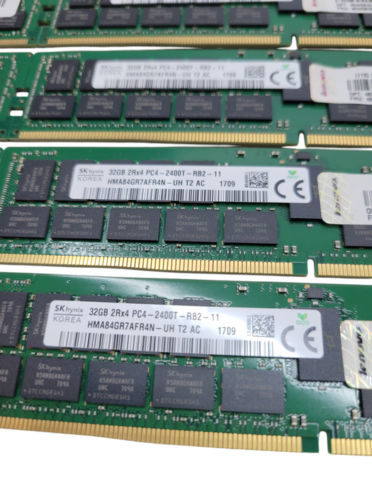 Lot of 10x - 32GB SK hynix 2Rx4 PC4-2400T-RB2-11 Server Memory %