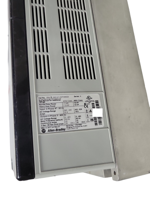 Allen-Bradley 20A D 022 A 3 AYYANG0 11KW AC Drive, READ _