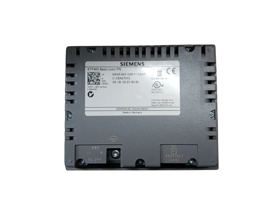 Siemens 6AV6 647-0AK11-3AX0 Simatic Panel 4" LCD Touch Screen KTP400 Basic