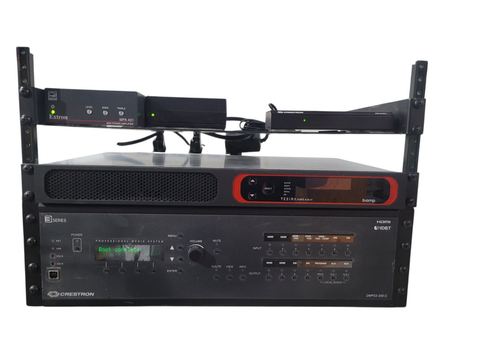 Professional AV System – Biamp TesiraFORTÉ AVB VI + Crestron DMPS3-300-C +