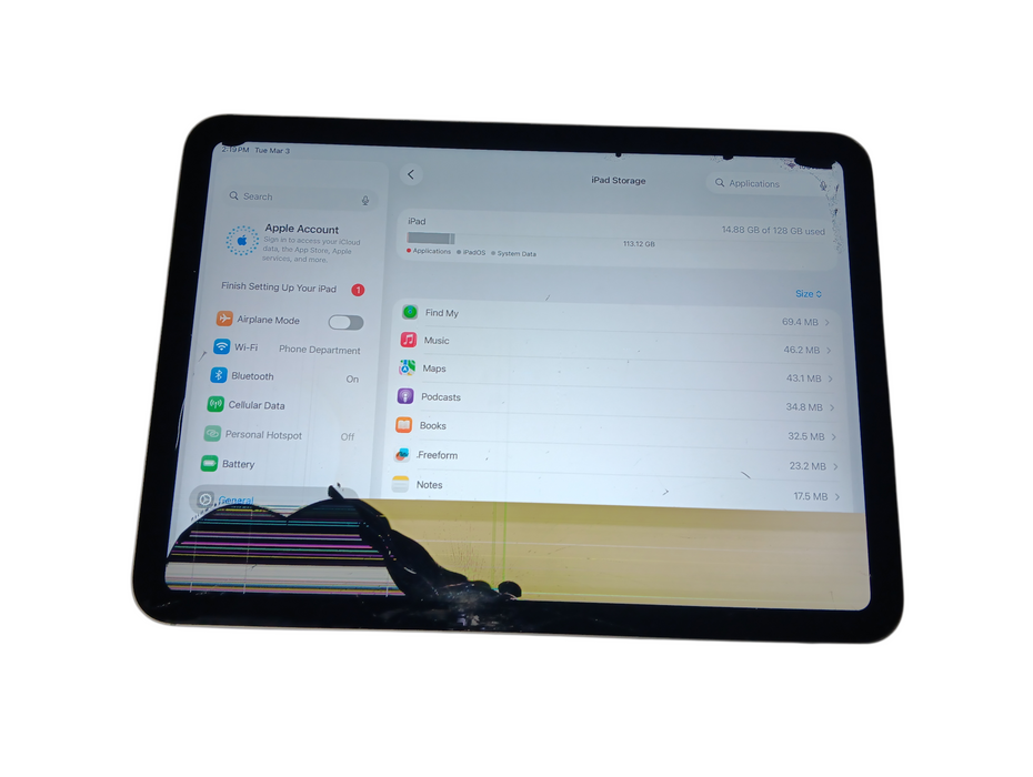 Apple iPad A16 (11th Gen) - Silver - 128GB [A3355] READ