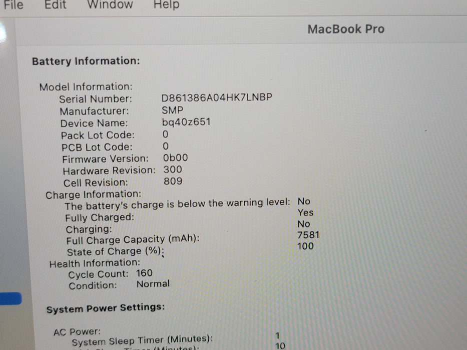 Apple Macbook Pro 2019 16" 6-Core i7-9750H@ 2.6GHz 16GB DDR4 500GB SSD (