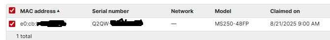Cisco Meraki MS250-48FP 48-Port PoE Gigabit Switch 2x PSU - Unclaimed