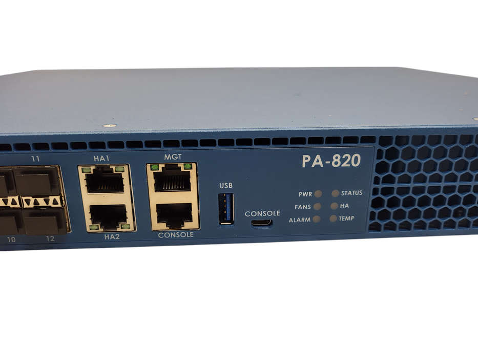 Palo Alto PA-820 Enterprise Firewall Network Security $