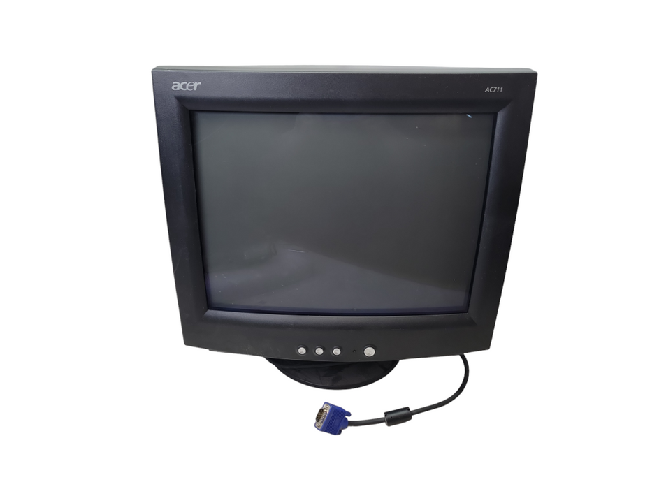 17" Black CRT Acer AC711 PC Computer Monitor Vintage Gaming Screen VGA %