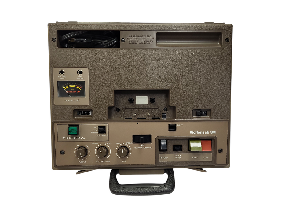 Vintage Wollensak 3M 2851AV Heavy Duty Recording Cassette Tape Deck Player w/ Microphone $