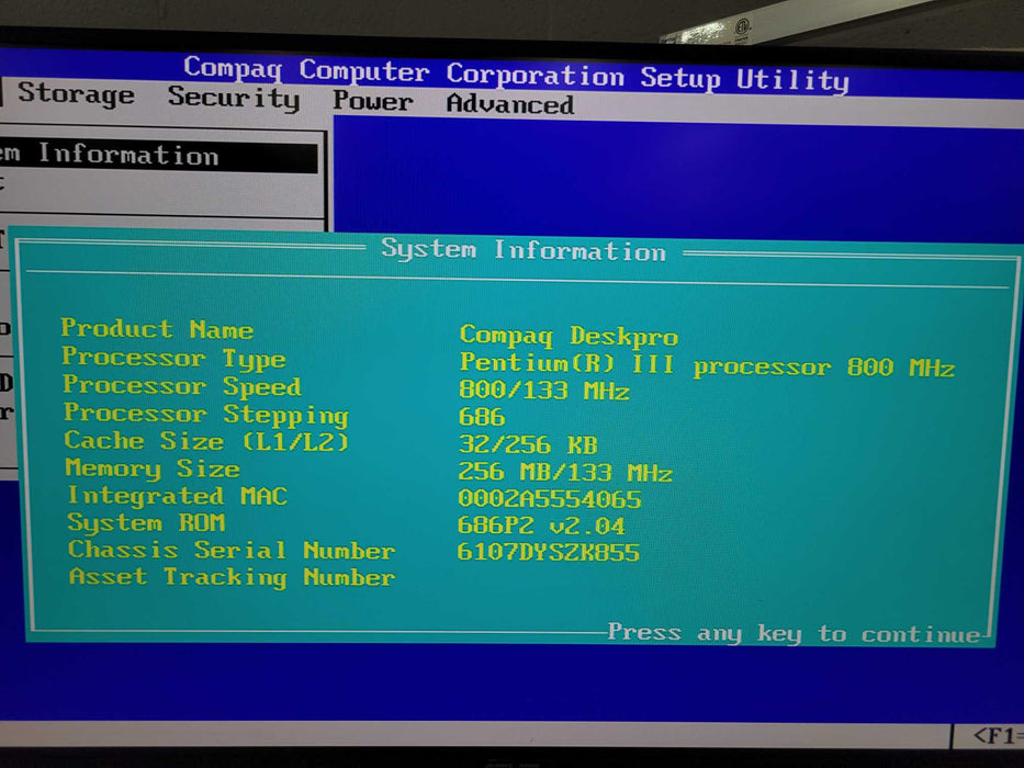 Compaq Deskpro EN - Intel Pentium III @ 800MHz 256MB SDRAM NO HDD %