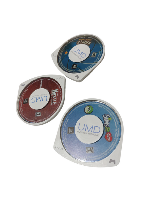 Bundle of 3 PSP Video Games UMD , SIMS 2 Pets , Secret Agent Clank , etc.  =