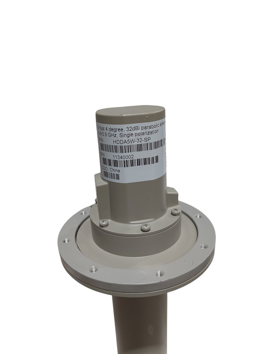 3 foot 4 degree , 32 dBi parabolic antenna 4.9-5.9 GHz Single Polarization  =