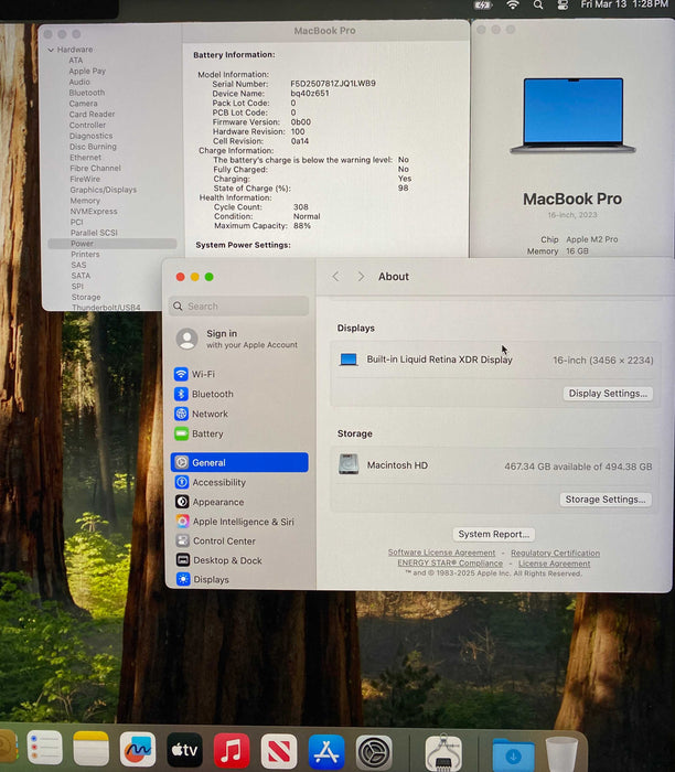 Apple MacBook Pro 16" 2023 M2 Pro 16GB RAM 512 GB SSD No Power Adapter