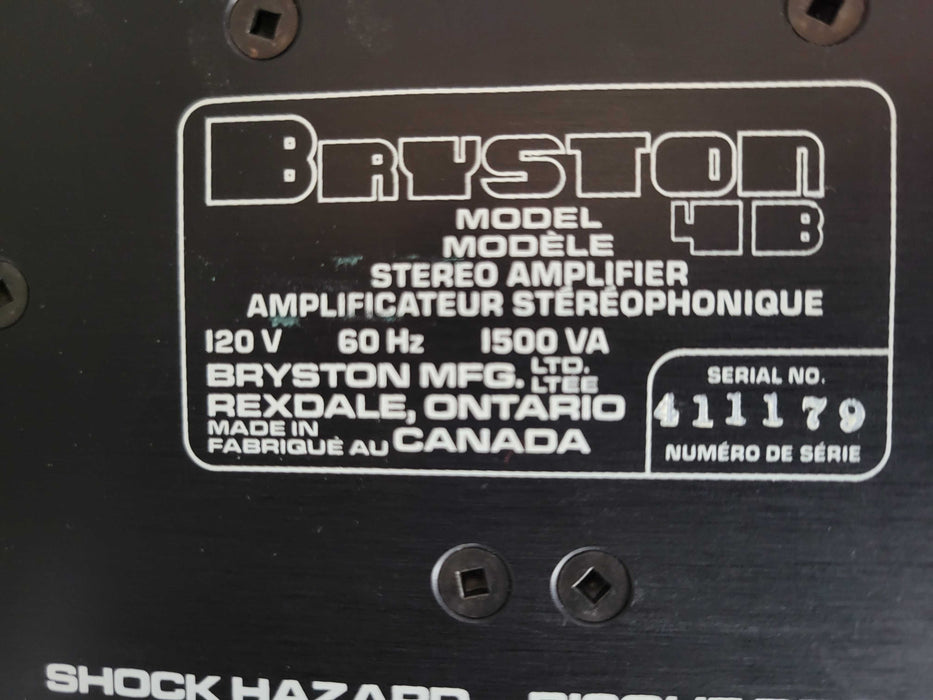 Bryston 4B Stereo Power Amplifier (Black) 120v _