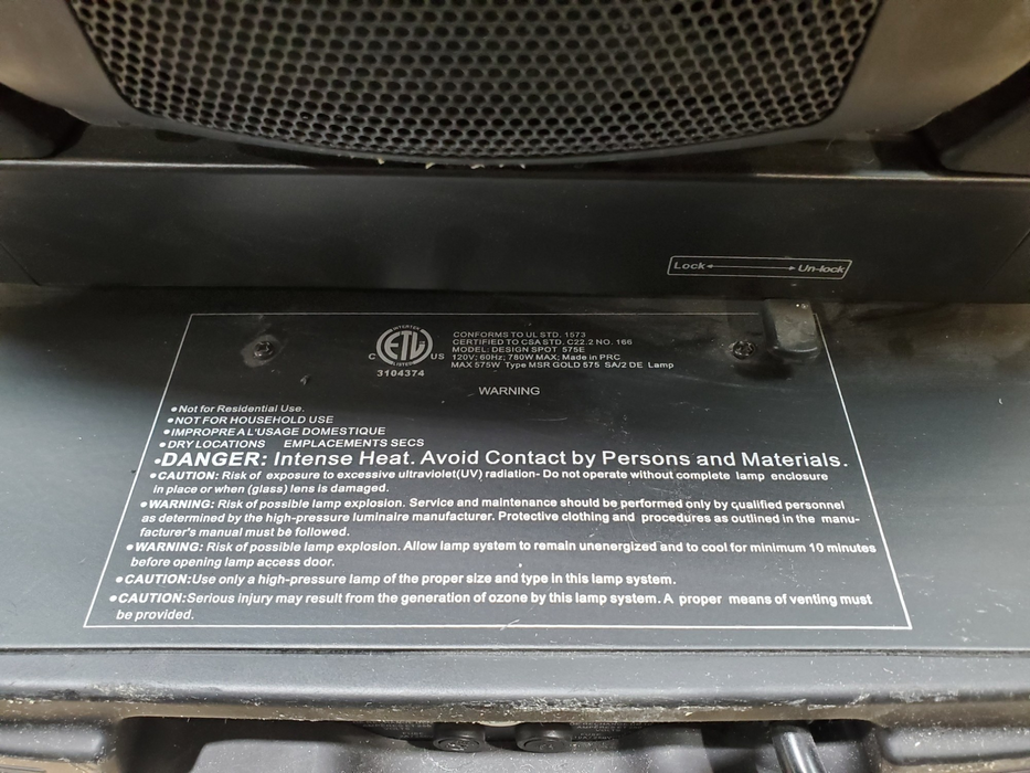 Elation Design Spot 575E Moving Stage Lights *READ* Q