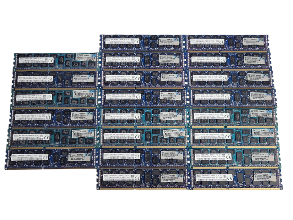 Lot of 22x SkHynix 8GB 2RX4 PC3L-10600R DDR3 SERVER RAMs _