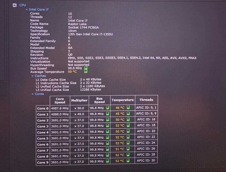 Lenovo ThinkPad X1 Carbon Gen 11 TOUCH Core i7-1355U@1.7GHz 16GB RAM 512SSD  Lap200