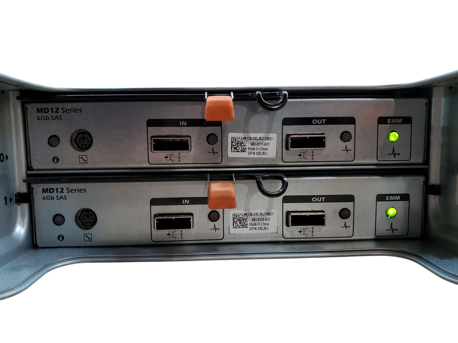 Dell PowerVault MD1200 Storage Array 2x MD12 SAS Controller No HDDs