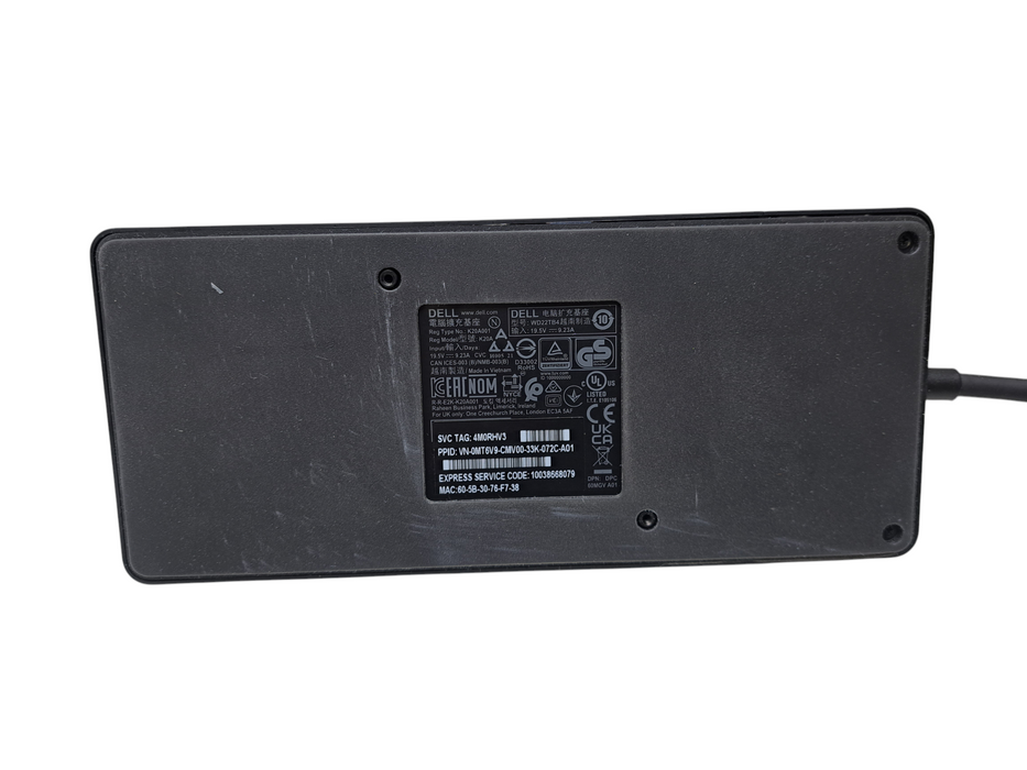 Dell WD22TB4 K20A Thunderbolt 4 USB-C Docking Station Q)
