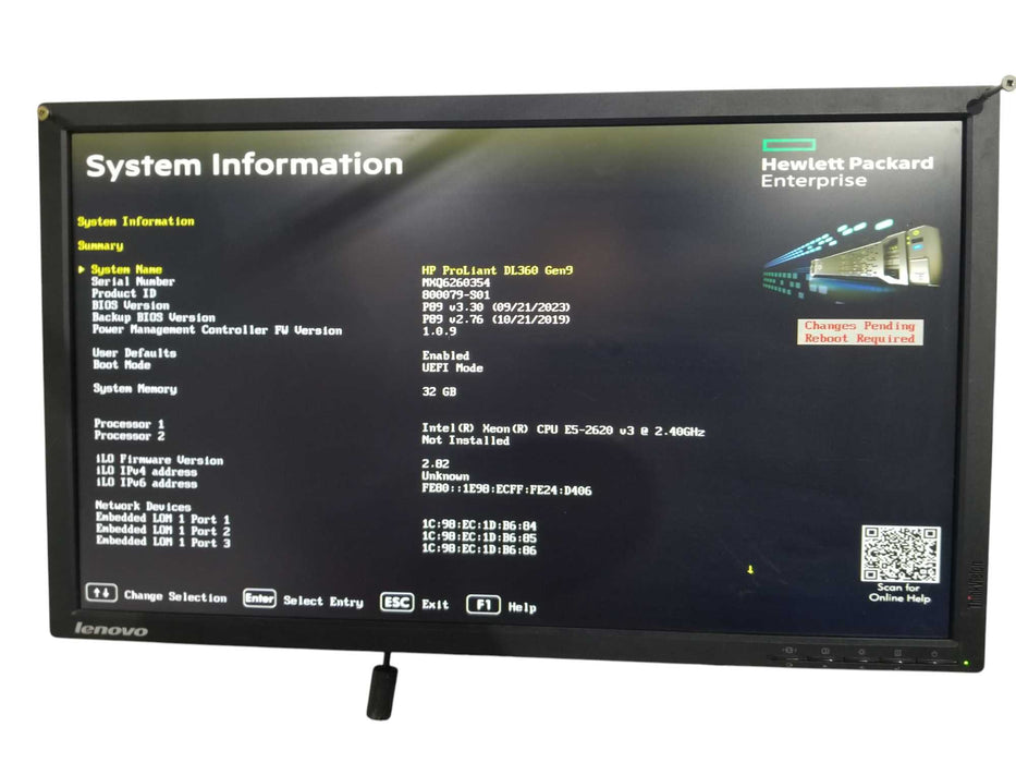 HP ProLiant DL360 Gen9, Xeon E5-2620 v3, 32GB DDR4, P440ar, 2x500W, NoHDD