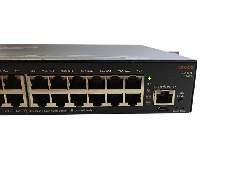HPE Aruba 2930F 48xGbE PoE+ 370W 4x 1G SFP Managed Switch JL262A