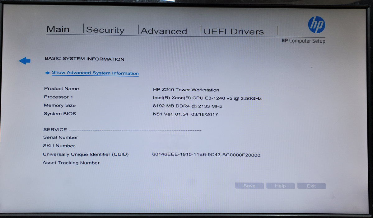 HP Z240 Workstation Xeon E3-1240v5 8GB RAM K2000 - No HDD $