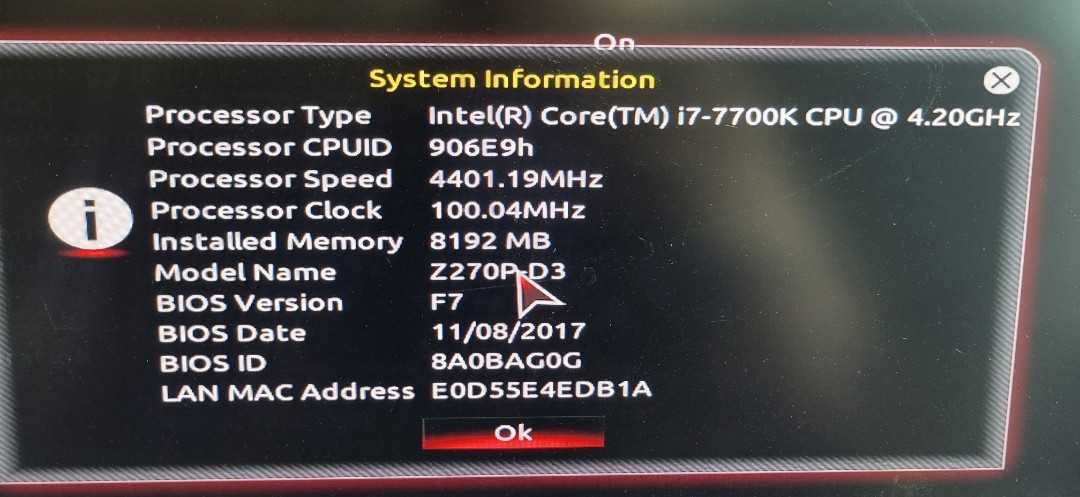 Intel Core i7-7700K GIGABYTE GA-Z270P-D3 8GB DDR4 + I/O Plate %