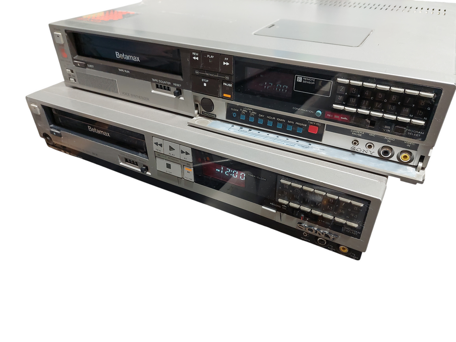 Sony BetaMax Bundle of 2 BetaMax Players SL-2300 & SL-2410 With Remote  =