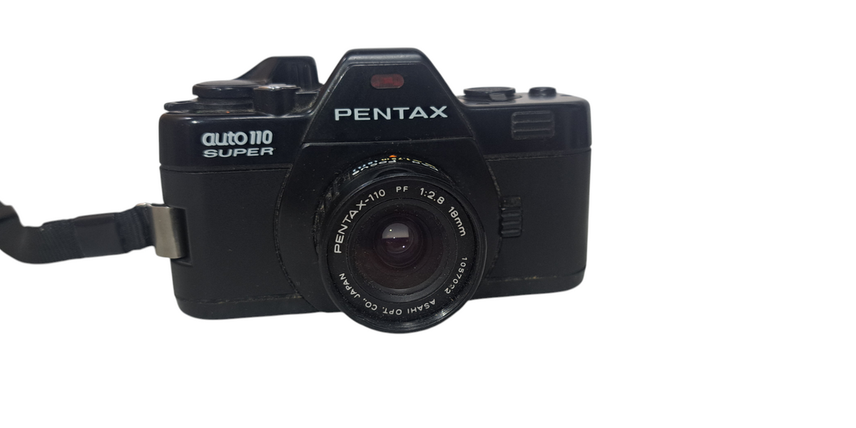 PENTAX auto 110 フィルムカメラ Pentax Auto 110 Super Film Camera Made in Japan 18mm Lens