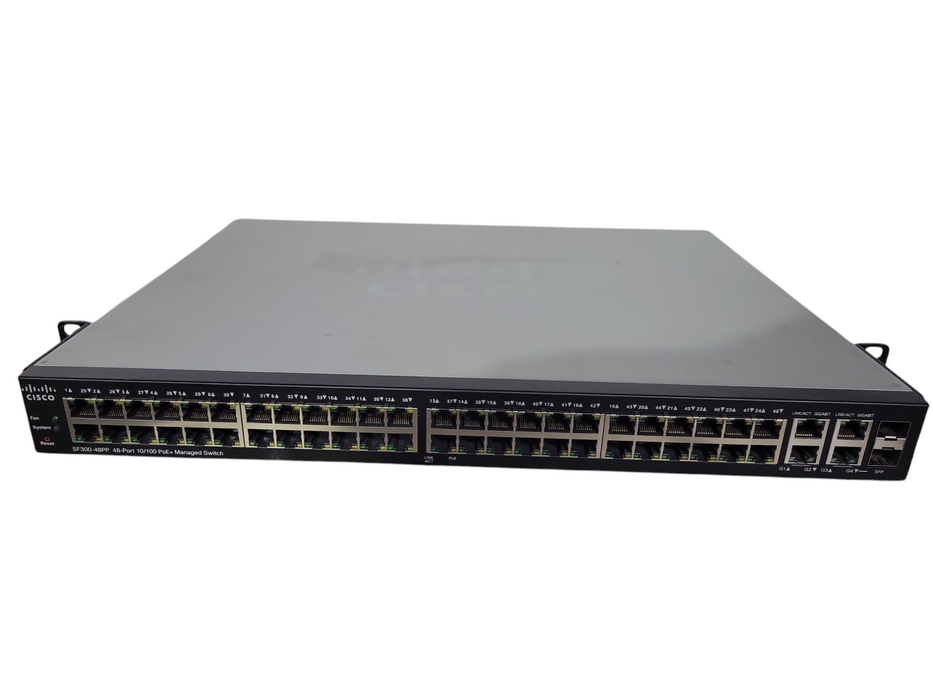 Cisco Small Business SF300-48PP 10/100 PoE+ Managed Network Switch !