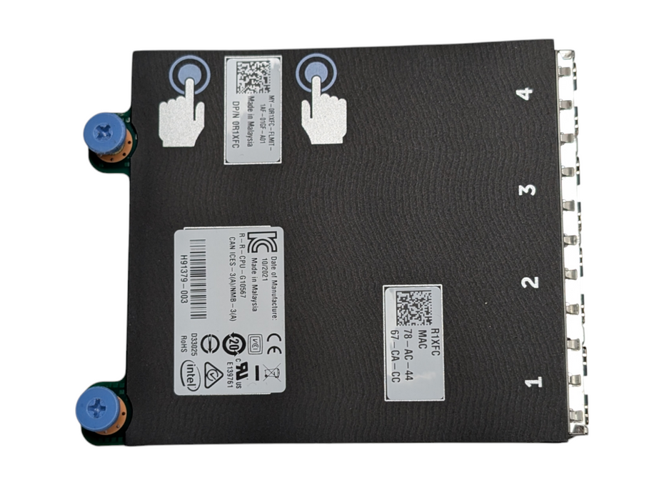 Dell 0R1XFC Quad Port Gigabit Ethernet Card R1XFC R620 R720 R820 Q-