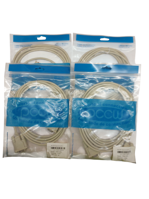 LOT 4x DB9 Female to Female Serial Cable – 10ft