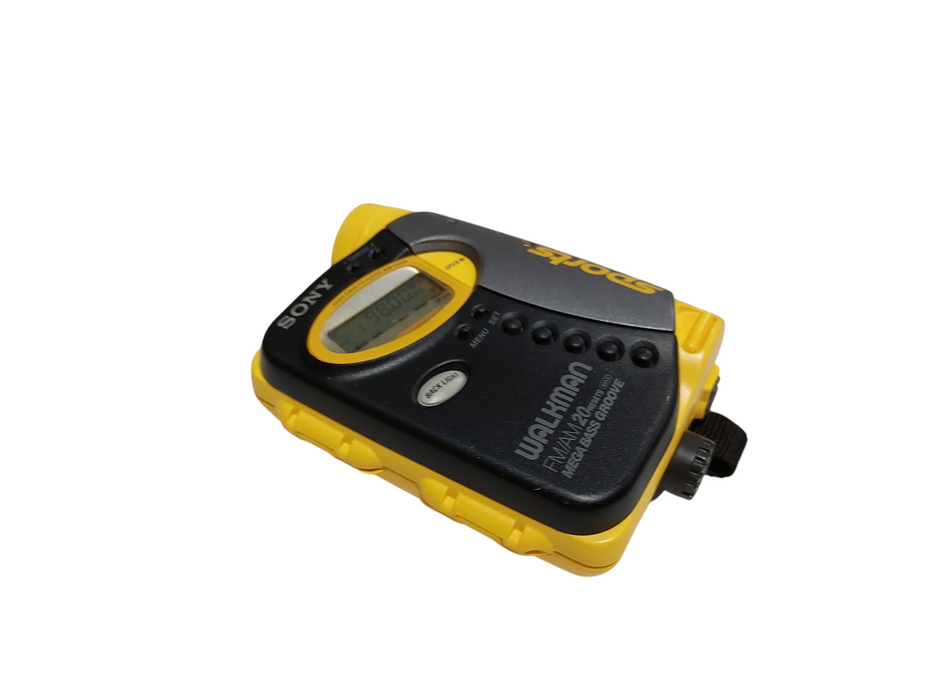 Sony WalkMan FM/AM 20 Presets AVLS Mega Bass Groove Sports Yellow  =