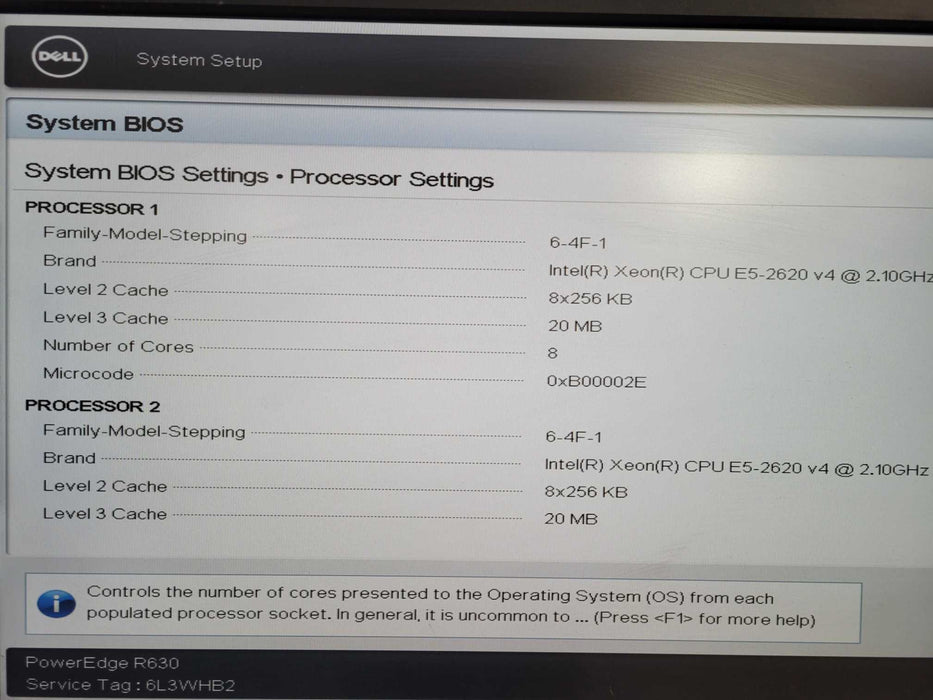 Dell PowerEdge R630 1U 2x Xeon E5-2620 v4 @ 2.31Hz 32GB RAM H730 Mini 8x 2.5" !