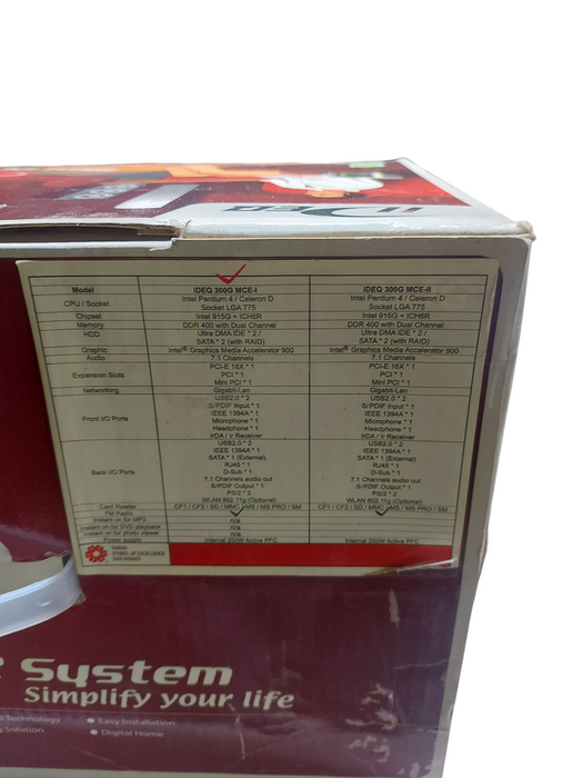 LOT 2X Biostar iDEQ 300G MCE-I Mini PC System – Socket 775, DDR, Intel 915G