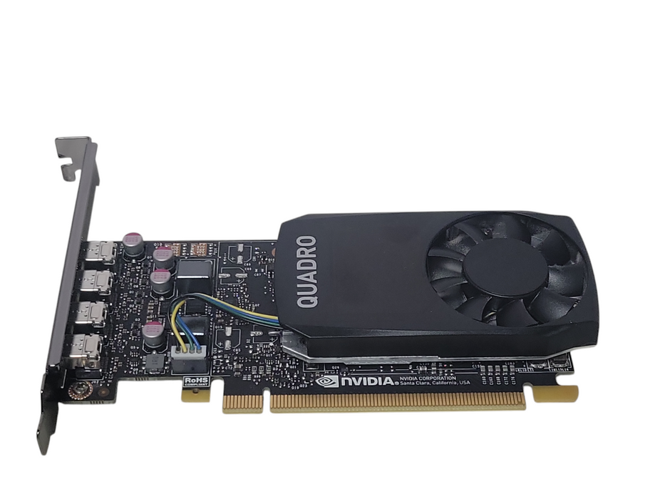 Nvidia Quadro P1000 4GB GDDR5 4 x Mini-DP Video Card, FH Bracket _