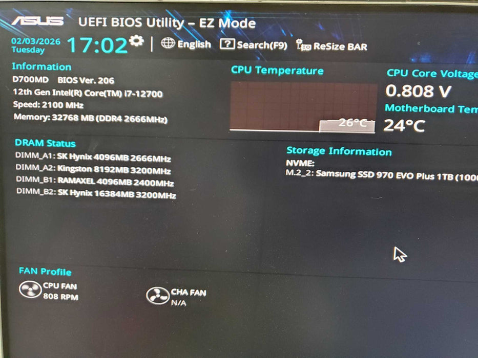 Asus ExpertCenter D700MD Intel 12th Core i7-12700 32GB RAM 1TB nVME WIFI
