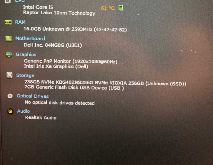 Dell Latitude 3550 Core i5-1345U@1.60GHz 16GB RAM 256GB SSD READ!  Lap200