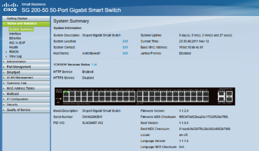 Cisco Small Business SG 200-50 50-Port Gigabit Smart Switch V02 Q%