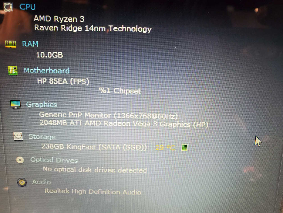 HP Laptop 15-db1007ca AMD Ryzen 3 3200U 12GB RAM 256GB SSD  Lap200